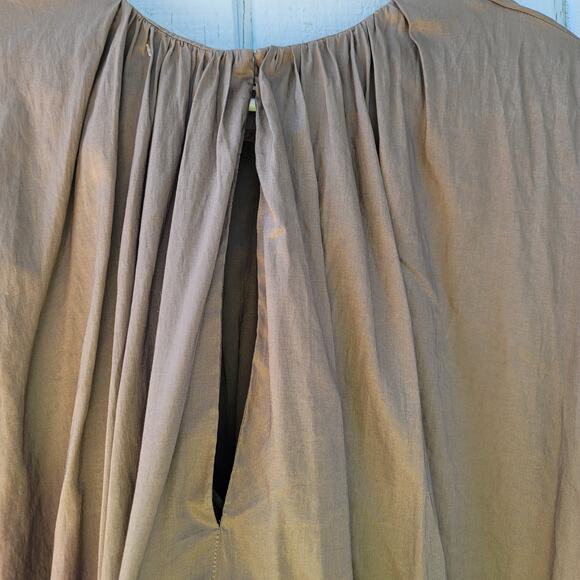 Totême Pretoria Midi Shift Dress Size Large Brown Cotton Lyocell Bohemian - Picture 14 of 14